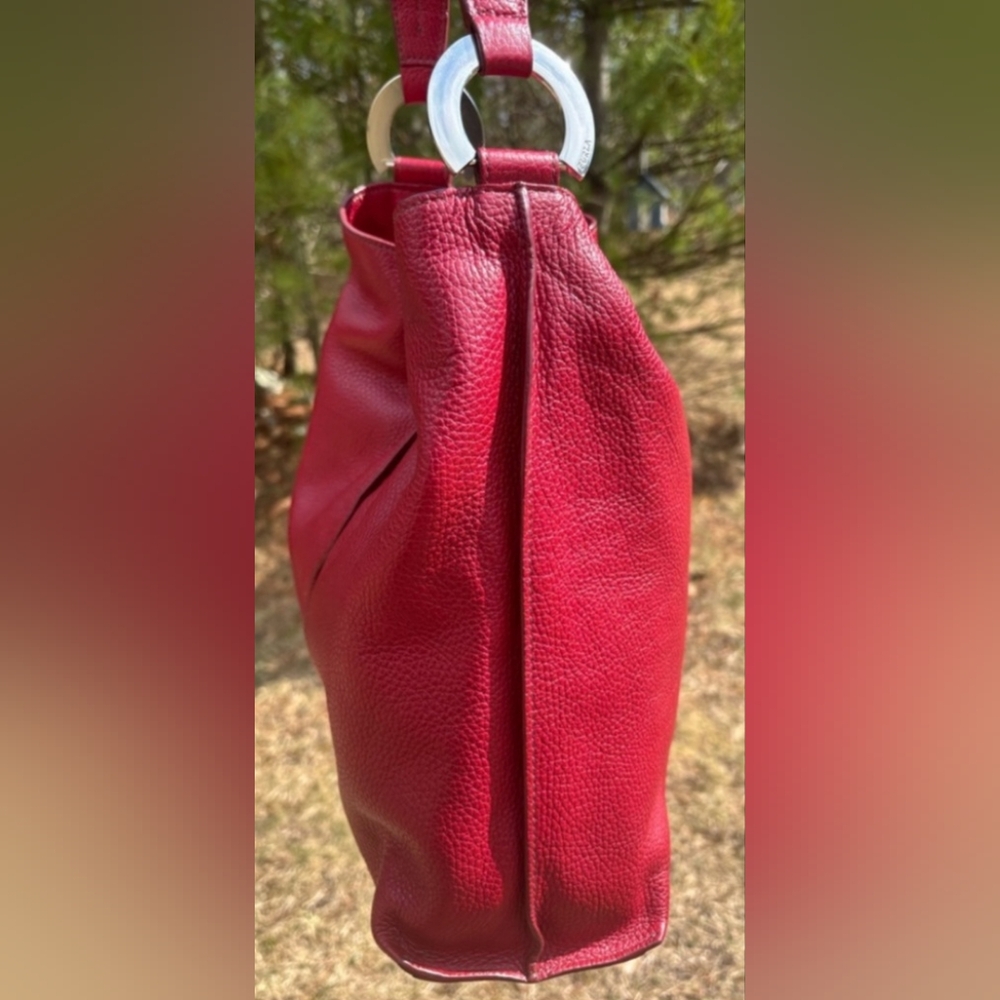 Furla Pebbled Leather Hobo Shoulder Bag - Picture 7 of 8